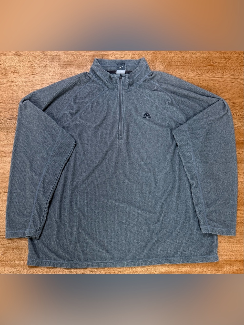 Nike - Men’s ACG (All Conditions Gear) L/S Thermal Waffle Pullover | Gray | 2XL